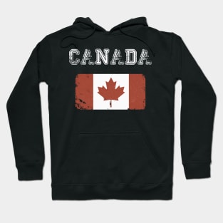 Vintage Canada Flag Canada Day Vintage Style Hoodie